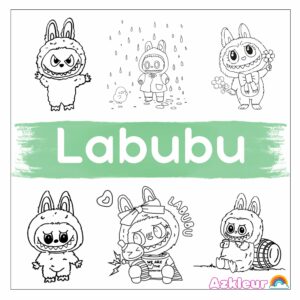 Labubu kleurplaat
